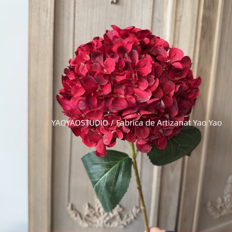Endless Summer hortensie, tulpină unică, imprimată 3D, floare artificială mare pentru decor de casă și recuzită pentru fotografie