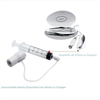V50 Sistemă fără ace pentru iluminare cu apă, sondă mare din microcristale și placă nano-cristal cu tub – Consumabile pentru dispozitiv de înfrumusețare universal