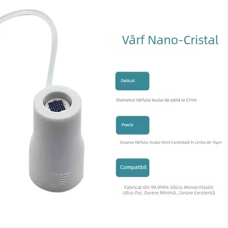 V50 Sistemă fără ace pentru iluminare cu apă, sondă mare din microcristale și placă nano-cristal cu tub – Consumabile pentru dispozitiv de înfrumusețare universal