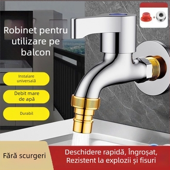Set de 10 robinete pentru mașini de spălat, robinet exterior cu filet din cupru de 1/2 inch, pentru uz casnic