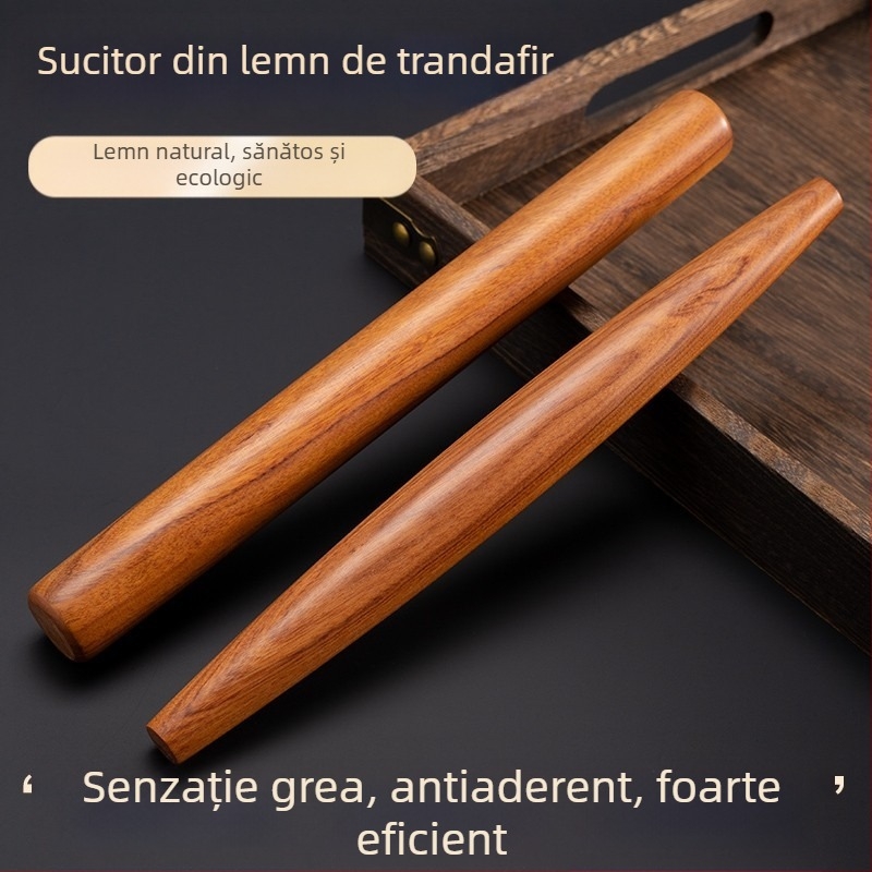 Rolă de bucătărie din lemn solid Huanghuali, pentru uz casnic, în dimensiuni mari și mici, instrument pentru foi de aluat la copt