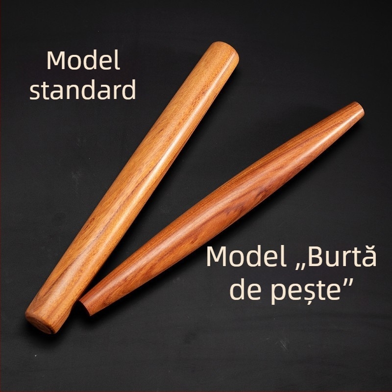 Rolă de bucătărie din lemn solid Huanghuali, pentru uz casnic, în dimensiuni mari și mici, instrument pentru foi de aluat la copt