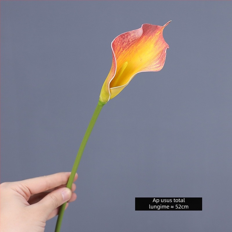 Calla Lily artificială din mătase — tulpină unică, decor de nuntă și pentru casă