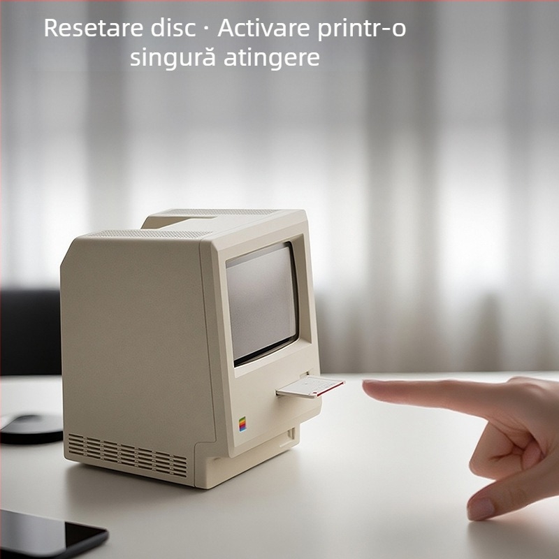 Ceas deșteptător retro Mike, cu afișaj digital, încărcare USB, calendar, lumină de noapte și decor de birou