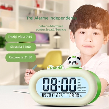 Ceas inteligent deșteptător nou, cu încărcare, pentru elevi – ceas electronic de birou pentru copii
