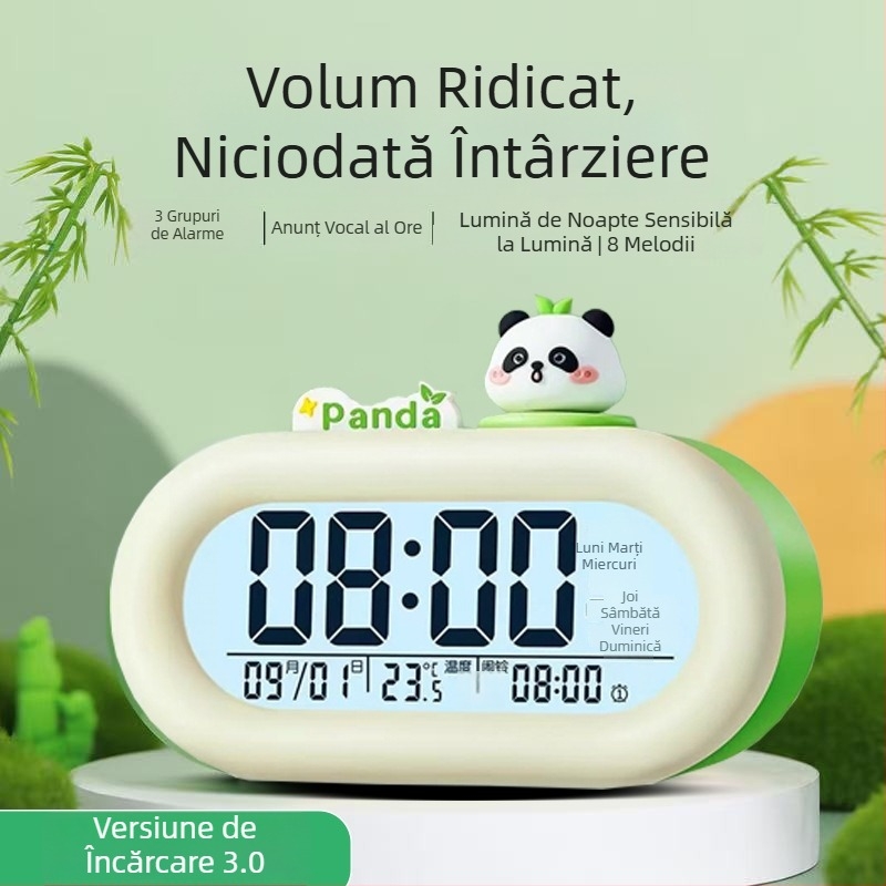 Ceas inteligent deșteptător nou, cu încărcare, pentru elevi – ceas electronic de birou pentru copii
