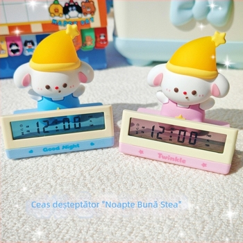 Ceas electronic Good Night Star, ornament de birou pentru elevi, decor de masă, jucărie drăguță cadou mic