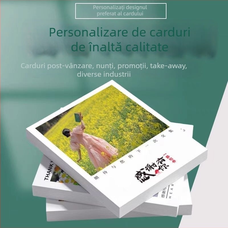 Antete personalizate pentru carduri, carduri de service post-vânzare, cărți de mulțumire, carduri mici, poștale imprimate, hârtie imprimată, cupoane, certificate