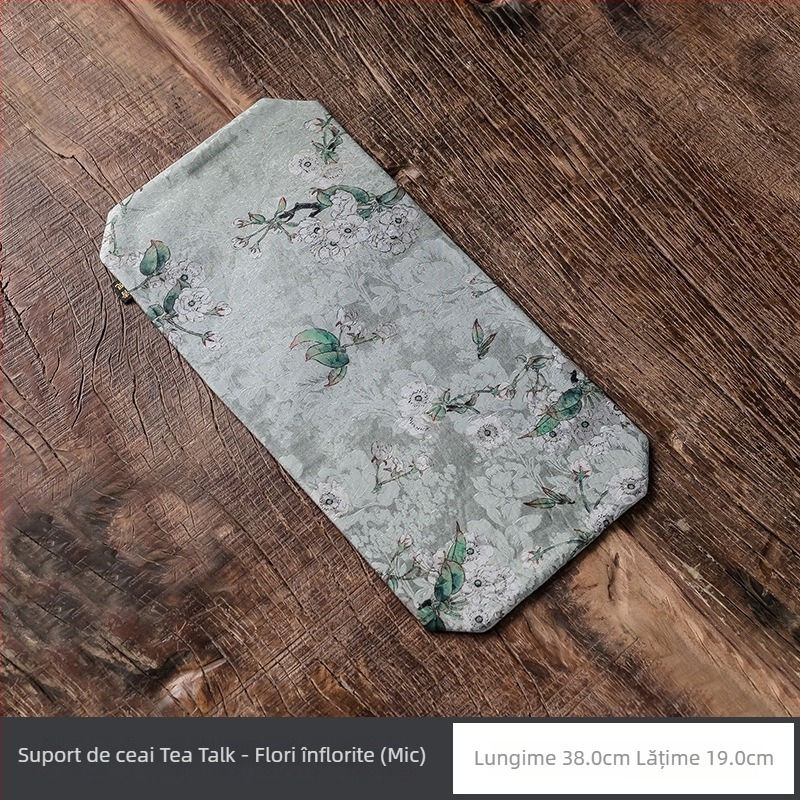 Covoraș de ceai premium din Xiangyun, runner de masă în stil Zen chinezesc modern, material impermeabil