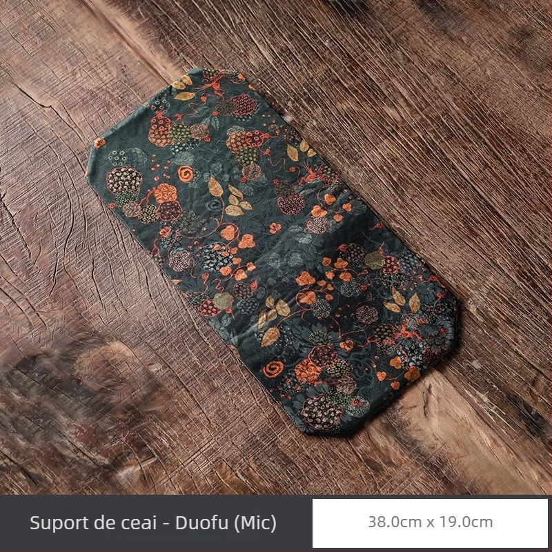 Covoraș de ceai premium din Xiangyun, runner de masă în stil Zen chinezesc modern, material impermeabil