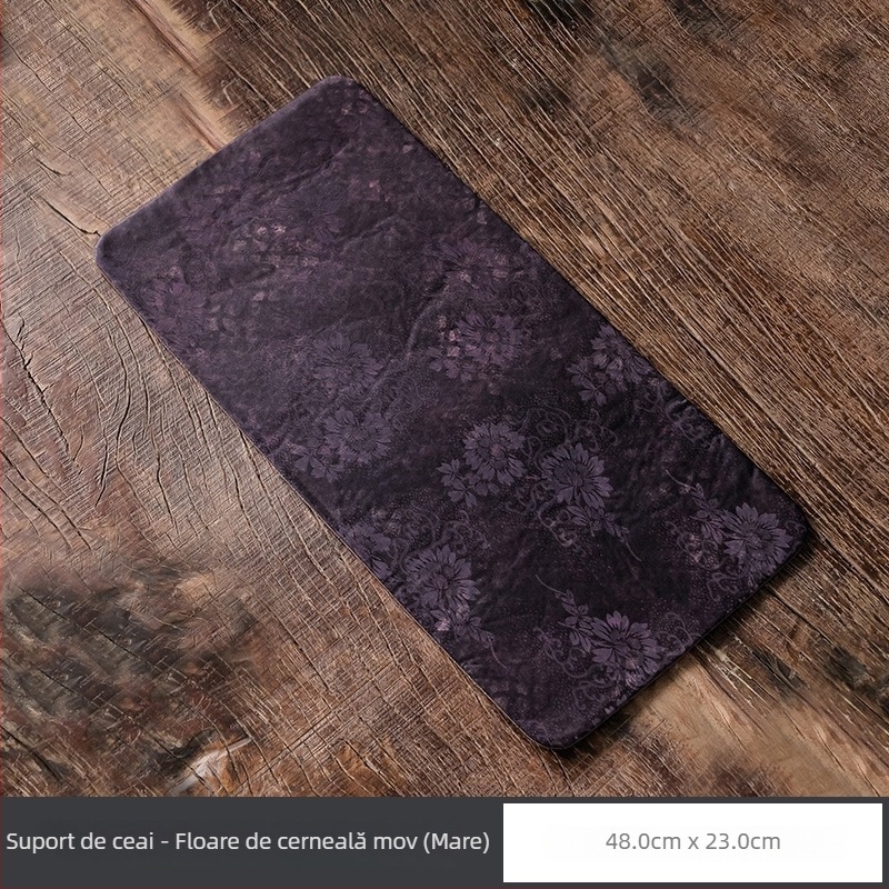 Covoraș de ceai premium din Xiangyun, runner de masă în stil Zen chinezesc modern, material impermeabil