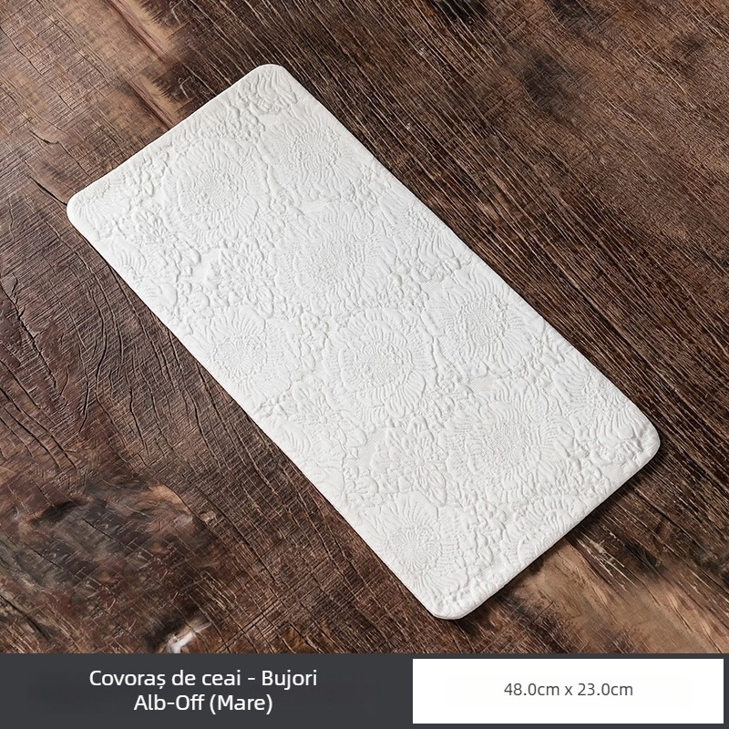 Covoraș de ceai premium din Xiangyun, runner de masă în stil Zen chinezesc modern, material impermeabil