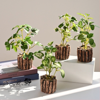 Plante artificiale mini în ghivece, bonsai decorativ pentru casă, accesorii pentru fotografie