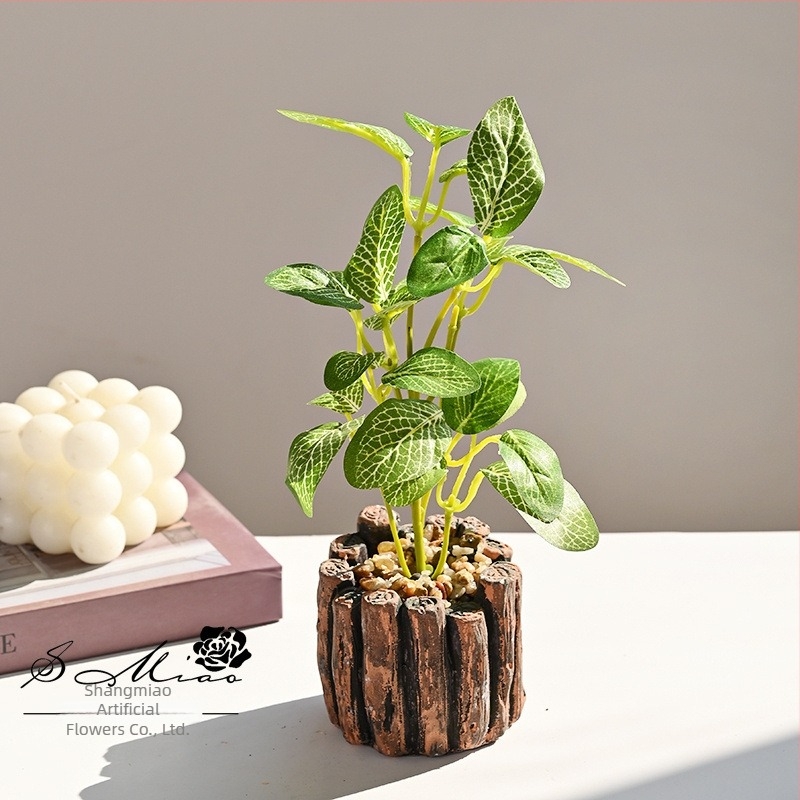 Plante artificiale mini în ghivece, bonsai decorativ pentru casă, accesorii pentru fotografie