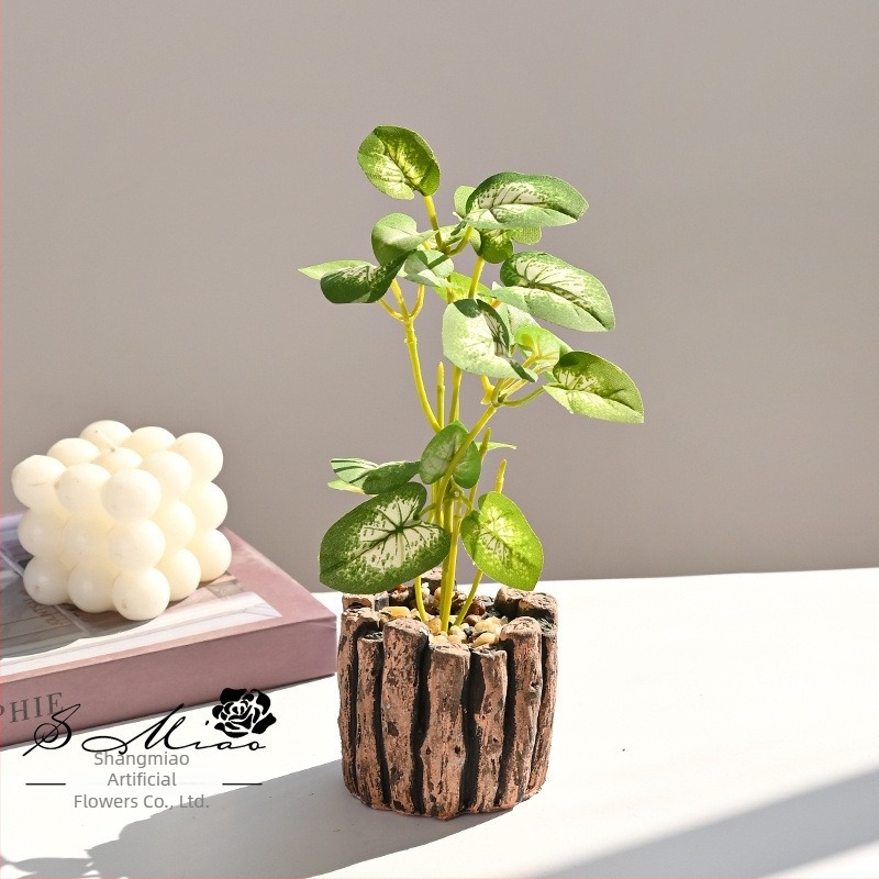 Plante artificiale mini în ghivece, bonsai decorativ pentru casă, accesorii pentru fotografie
