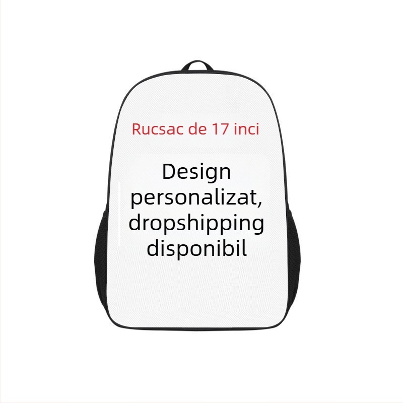 Rucsac școlar cu imprimare digitală prin sublimare, rezistent la uzură, unisex, cu bretele reglabile