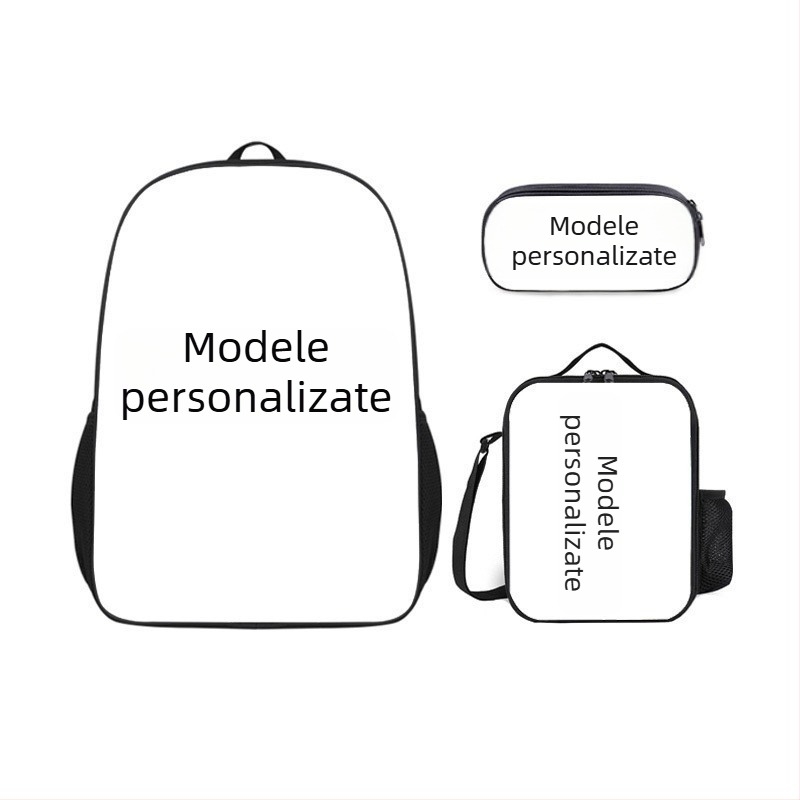Rucsac școlar cu imprimare digitală prin sublimare, rezistent la uzură, unisex, cu bretele reglabile