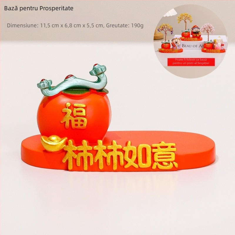 Ornament decorativ din rășină cu bază de susținere – Pace și Bucurie