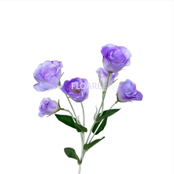 Flori artificiale din velur, 6 capete de lisianthus, accesorii pentru aranjamente de nuntă, viță aromată, decor pentru holul hotelului