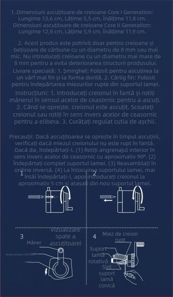 Xinxiang ascuțitor creioane pentru schițe, seria M, pentru studenți la artă, ascuțitor de creion manual Mia