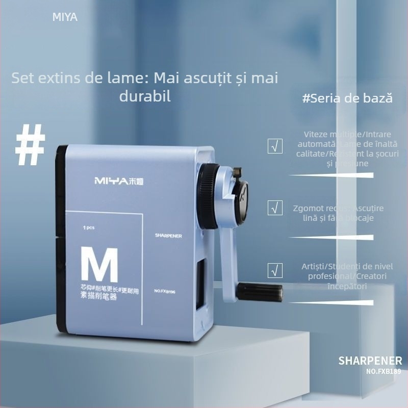 Xinxiang ascuțitor creioane pentru schițe, seria M, pentru studenți la artă, ascuțitor de creion manual Mia
