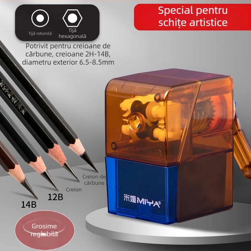 Xinxiang ascuțitor creioane pentru schițe, seria M, pentru studenți la artă, ascuțitor de creion manual Mia