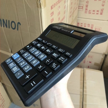 JOINUS Zhongcheng 8123 Calculator solar cu afișaj dublu și funcție de verificare prin răsfoire, 112 pași, 14 cifre