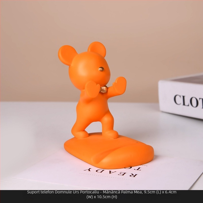 Violent Bear Suport pentru telefon și tabletă – Ornament de birou din rășină