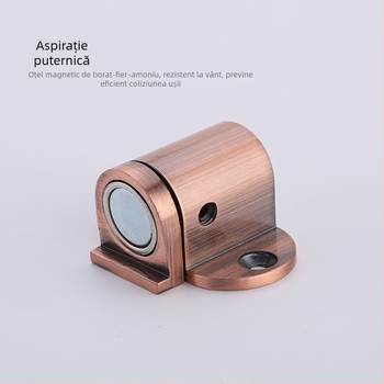Suport magnetic pentru ușă din aliaj de zinc, montat pe podea, design ascuns, finisaj crom, pentru locuințe și hoteluri