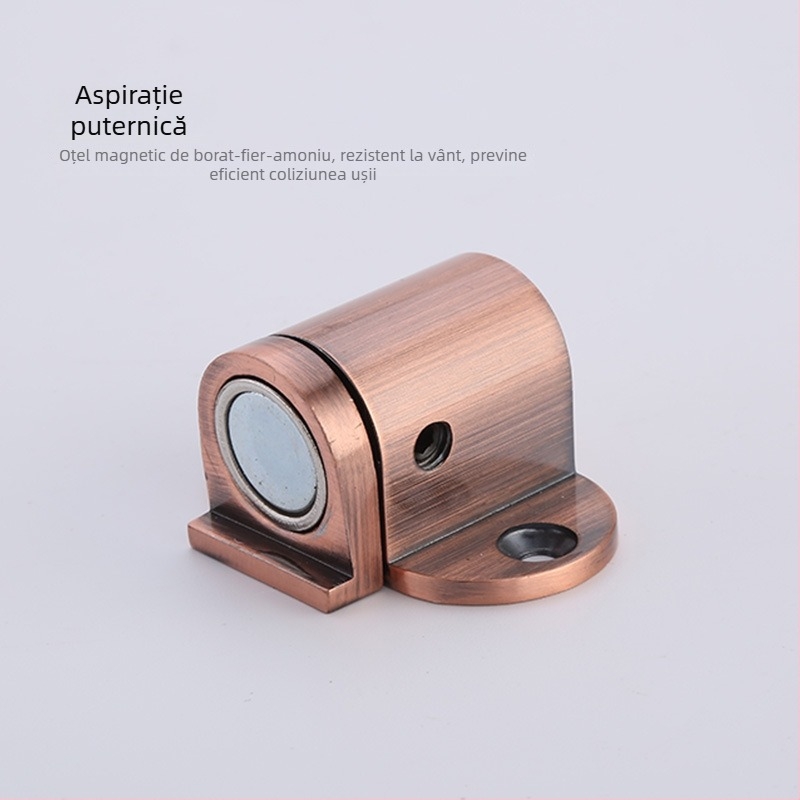 Suport magnetic pentru ușă din aliaj de zinc, montat pe podea, design ascuns, finisaj crom, pentru locuințe și hoteluri