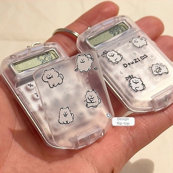 Calculator mini, inspirat de stilul modern al rețelelor sociale, liniștit și drăguț, compact și portabil, afișaj cu 8 cifre, design minimalist pentru cămine studențești