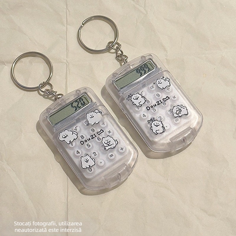 Calculator mini, inspirat de stilul modern al rețelelor sociale, liniștit și drăguț, compact și portabil, afișaj cu 8 cifre, design minimalist pentru cămine studențești