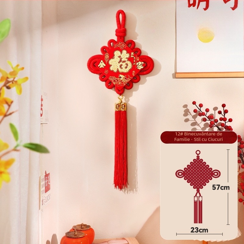 Pandantiv din nod chinezesc pentru sufragerie – binecuvântare pentru festivalul primăverii, decor de Anul Nou
