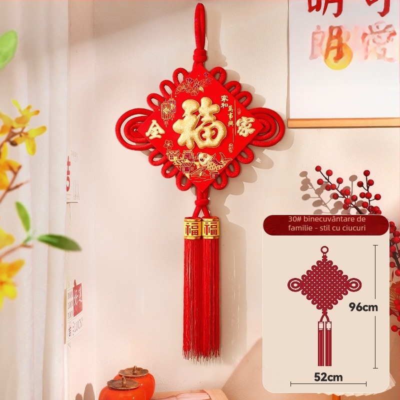 Pandantiv din nod chinezesc pentru sufragerie – binecuvântare pentru festivalul primăverii, decor de Anul Nou