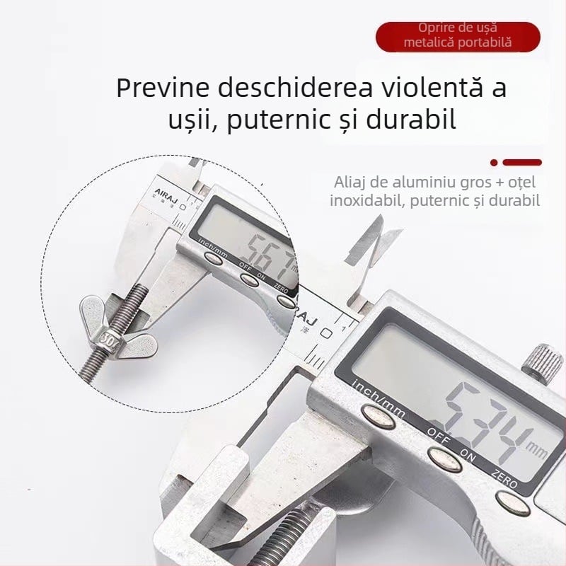 Dispozitiv superior pentru ușă, anti-furt, fără găuri, fără șuruburi, opritor de ușă