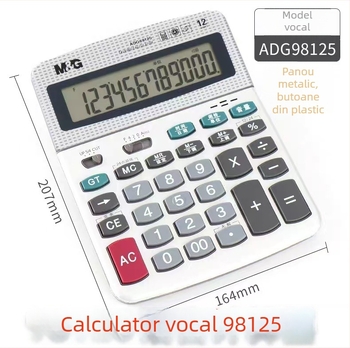 ADG98125 Calculator vocal cu afișaj de 12 cifre, ecran mare