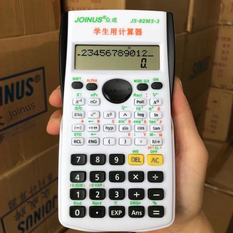 Zhongcheng 82MS-3 Calculator științific cu funcții trigonometrice și fracții, pentru elevi
