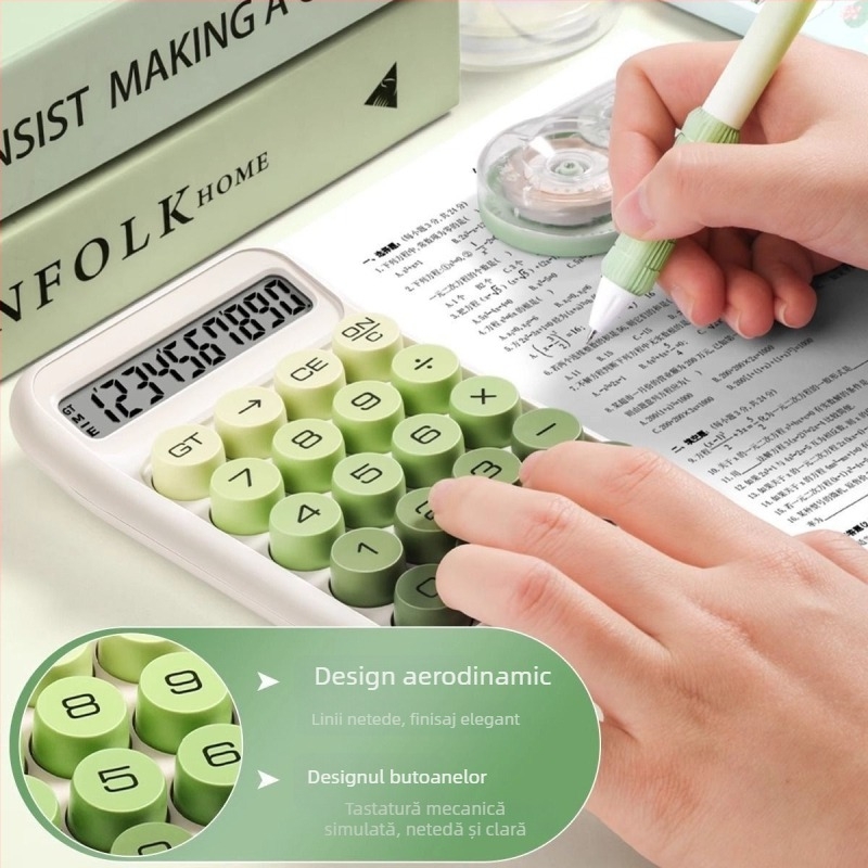 Calculator în stil Zeița Gradientului, cu tastatură flexibilă, pentru birou și examenele studenților
