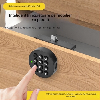 Încuietoare pentru dulap cu amprentă – încuciere electronică inteligentă cu parolă pentru dulapuri de pantofi și dosare metalice de birou
