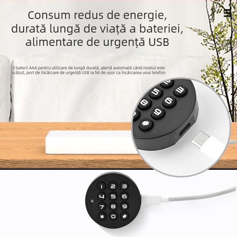Încuietoare pentru dulap cu amprentă – încuciere electronică inteligentă cu parolă pentru dulapuri de pantofi și dosare metalice de birou