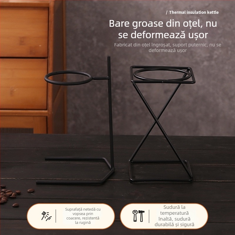 Suport pentru cafea turnată manual, cu braț exterior, suport pentru cești de filtrare și hârtie de filtru, pentru uz casnic sau comercial, cu gaură simplă sau dublă