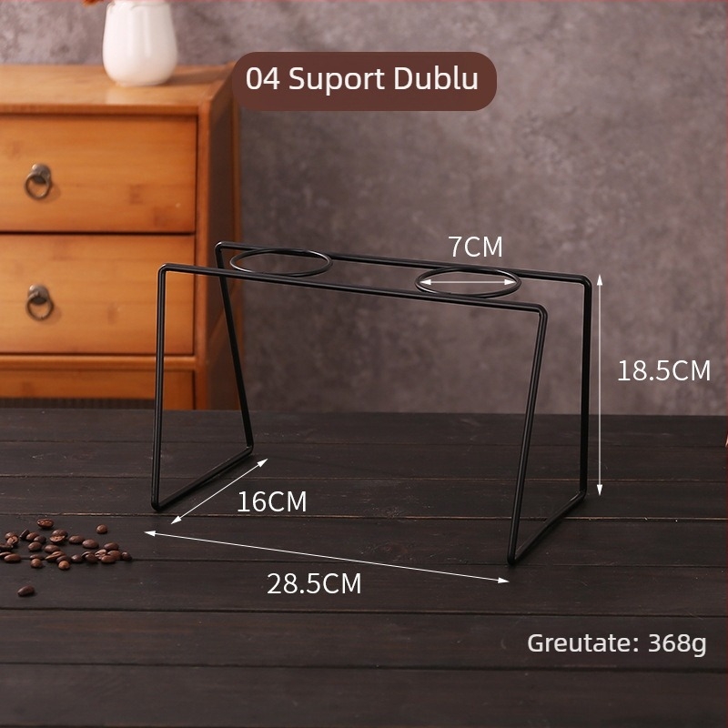 Suport pentru cafea turnată manual, cu braț exterior, suport pentru cești de filtrare și hârtie de filtru, pentru uz casnic sau comercial, cu gaură simplă sau dublă