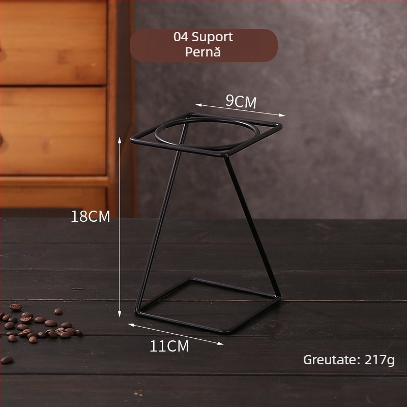 Suport pentru cafea turnată manual, cu braț exterior, suport pentru cești de filtrare și hârtie de filtru, pentru uz casnic sau comercial, cu gaură simplă sau dublă