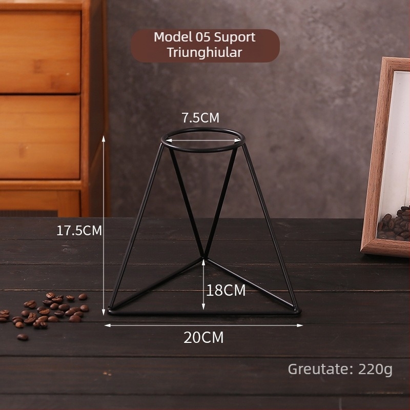 Suport pentru cafea turnată manual, cu braț exterior, suport pentru cești de filtrare și hârtie de filtru, pentru uz casnic sau comercial, cu gaură simplă sau dublă