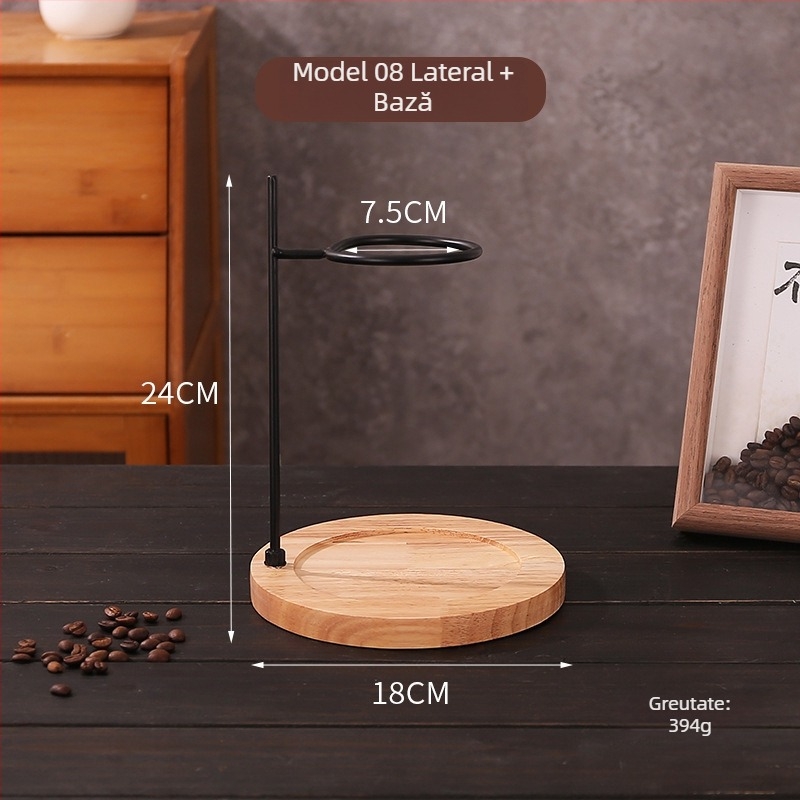 Suport pentru cafea turnată manual, cu braț exterior, suport pentru cești de filtrare și hârtie de filtru, pentru uz casnic sau comercial, cu gaură simplă sau dublă
