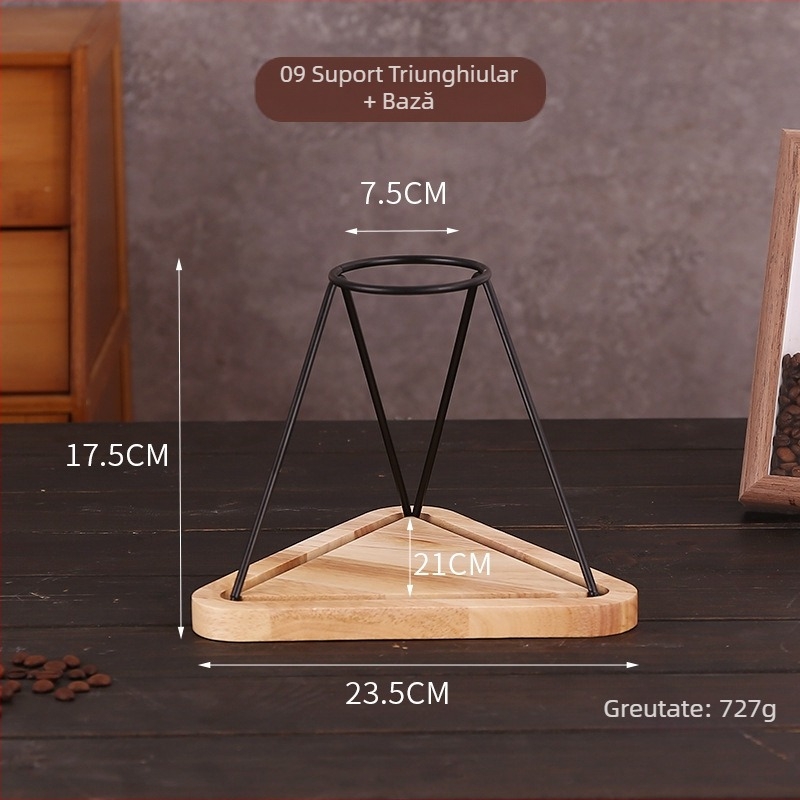Suport pentru cafea turnată manual, cu braț exterior, suport pentru cești de filtrare și hârtie de filtru, pentru uz casnic sau comercial, cu gaură simplă sau dublă