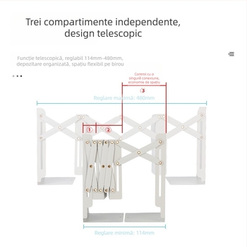 Suport pliabil și extensibil pentru cărți de birou, raft creativ pentru studenți
