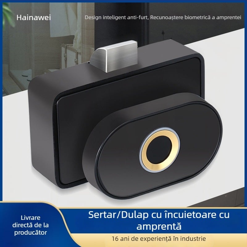 Încuietoare inteligentă pentru sertar cu amprentă și Bluetooth — lacăt din aliaj de zinc pentru dulapuri și fișiere, birou și casă