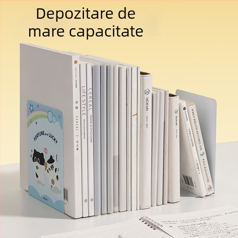 Deli TB650 suport de cărți imprimat pentru elevi, separator de birou în stil desen animat pentru organizarea și depozitarea cărților
