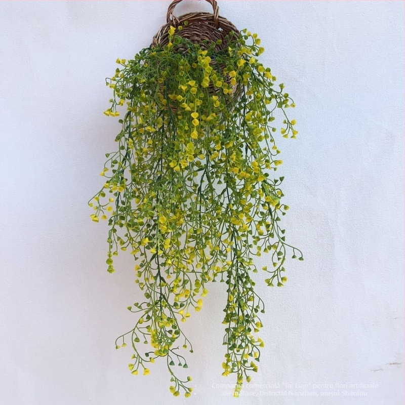 Plantă artificială verde din ratan pentru agățare pe perete - decor interior Golden Bell Willow